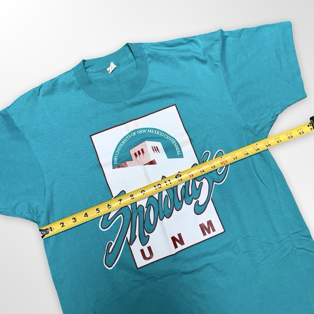 Vintage 80s University New Mexico Screen Stars T Shirt UNM 1989 Size XL USA Made - Picture 5 of 7